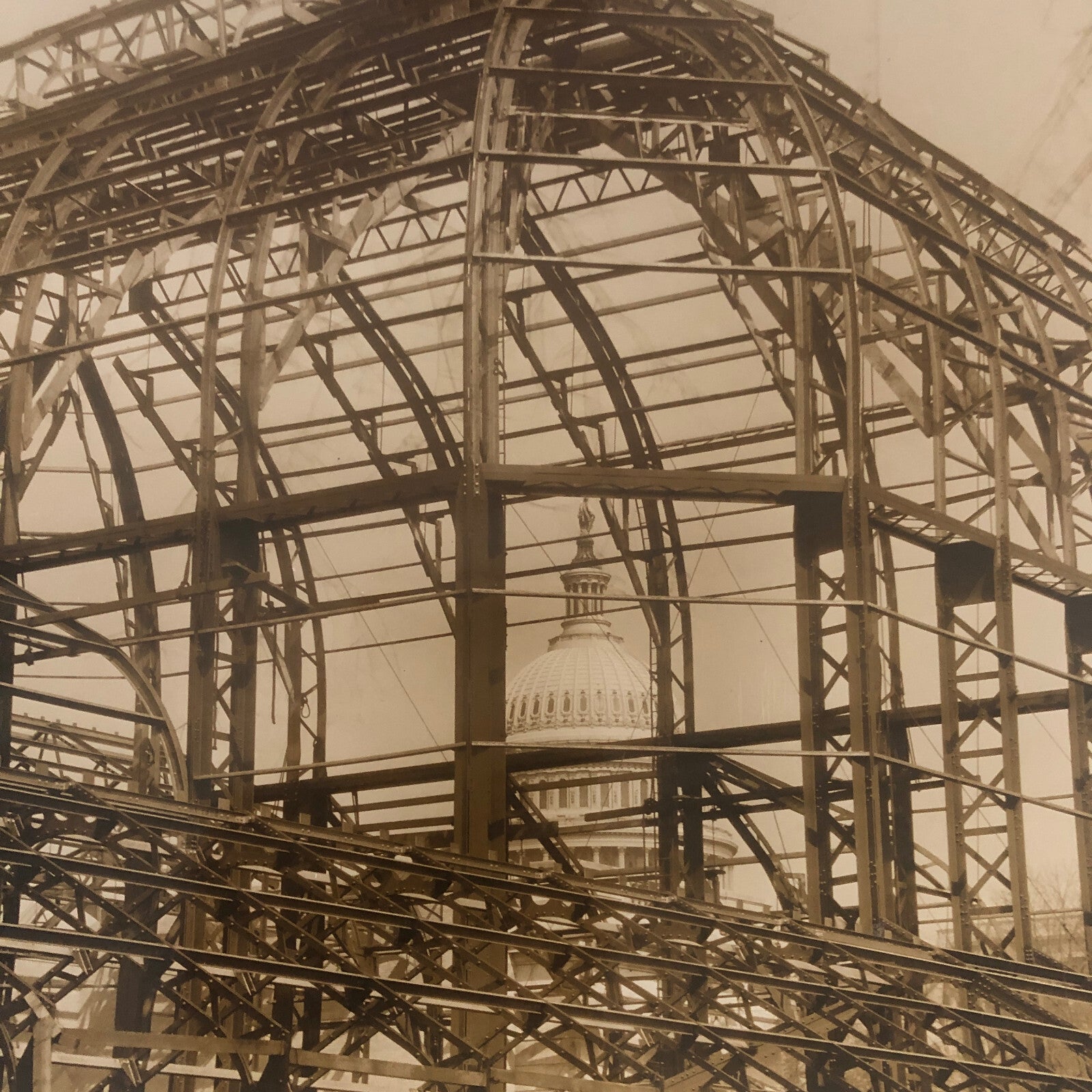 Press Photo Photograph Washington Capitol Building Construction Botanical Garden