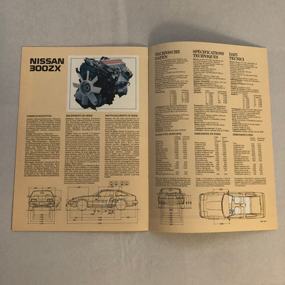 Vintage Nissan 300ZX Sales Brochure Catalog 300 ZX German French Italian Euro