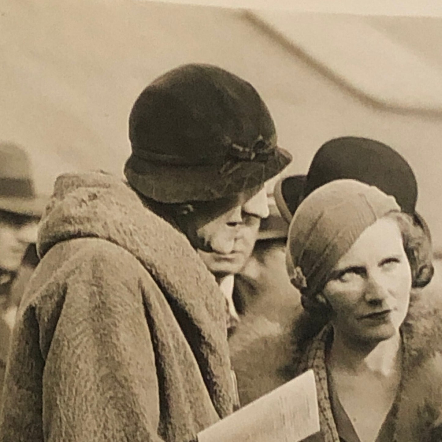 Press Photo Photograph Lincolnshire Horse Racing Spectators in Paddock 1933