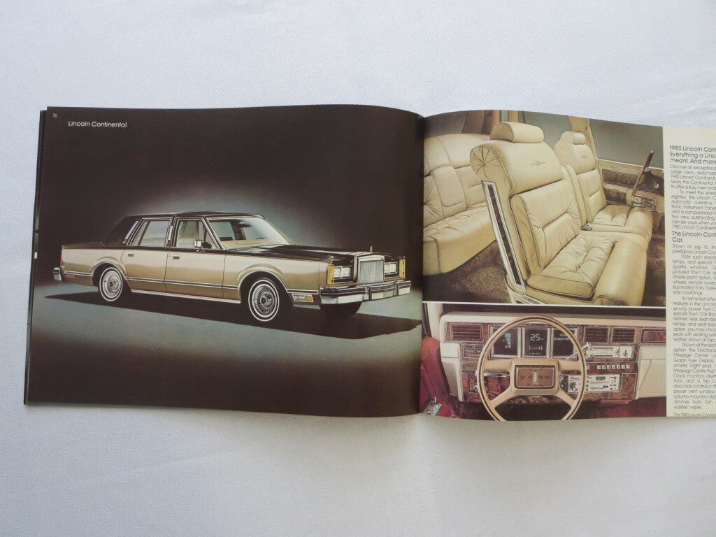1980 Lincoln Continental & Mark VI Sales Brochure Cartier Pucci Givenchy Blass
