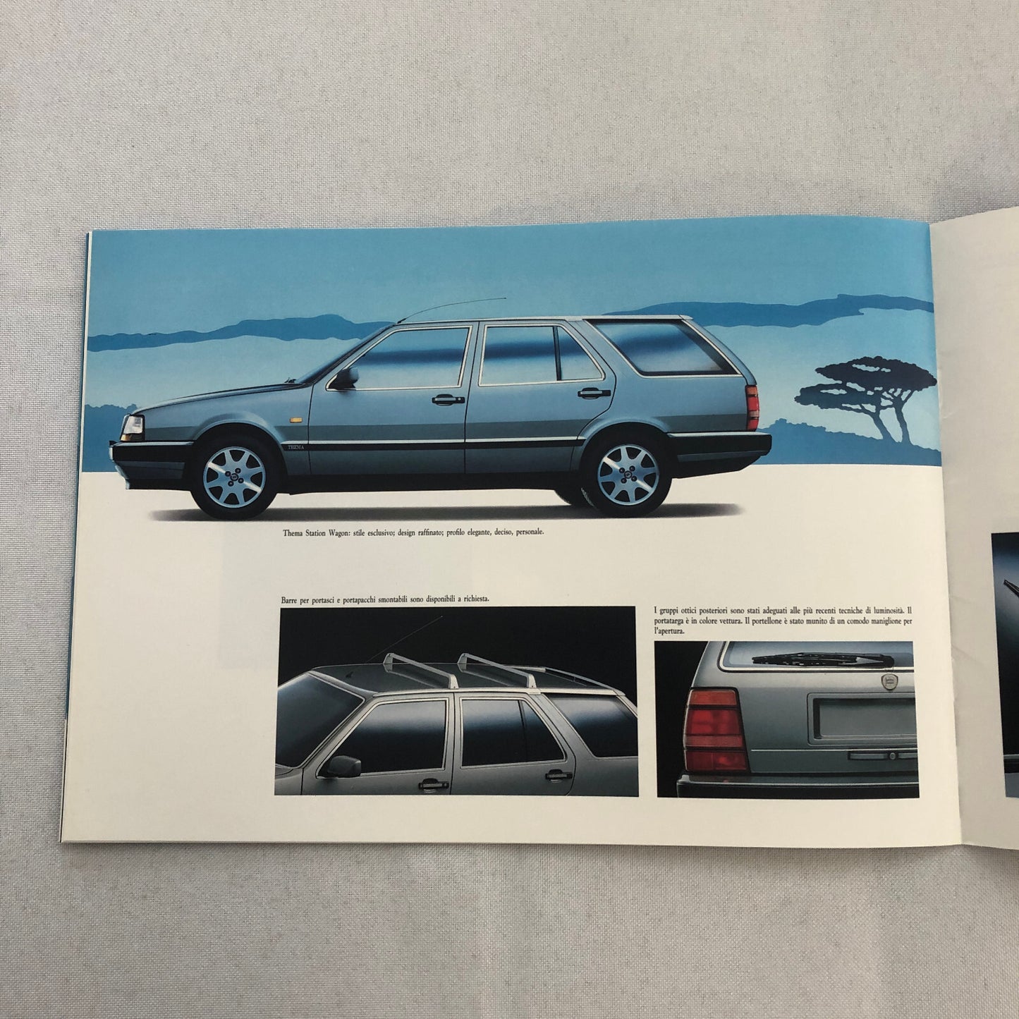 Lancia Thema Station Wagon Car Sales Brochure Catalog ITALIAN Text Turbo 16V