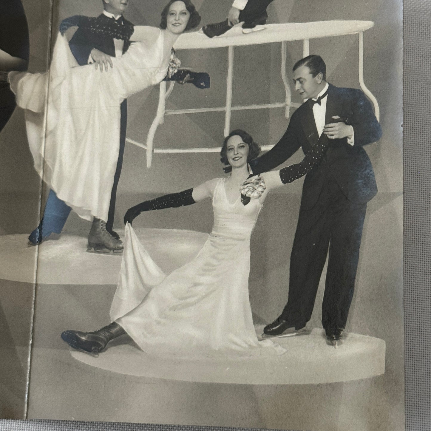 Vintage Circus Rollerskating Roller Skate Act Photo Photograph Helen Bob Laenge