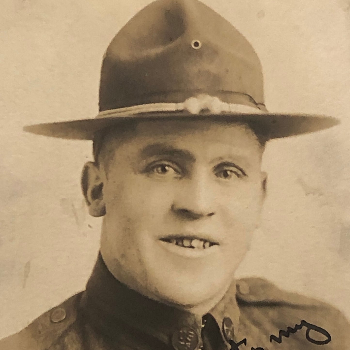 Man in Military Uniform Photo Photograph Antique Prison Corrections Chicago
