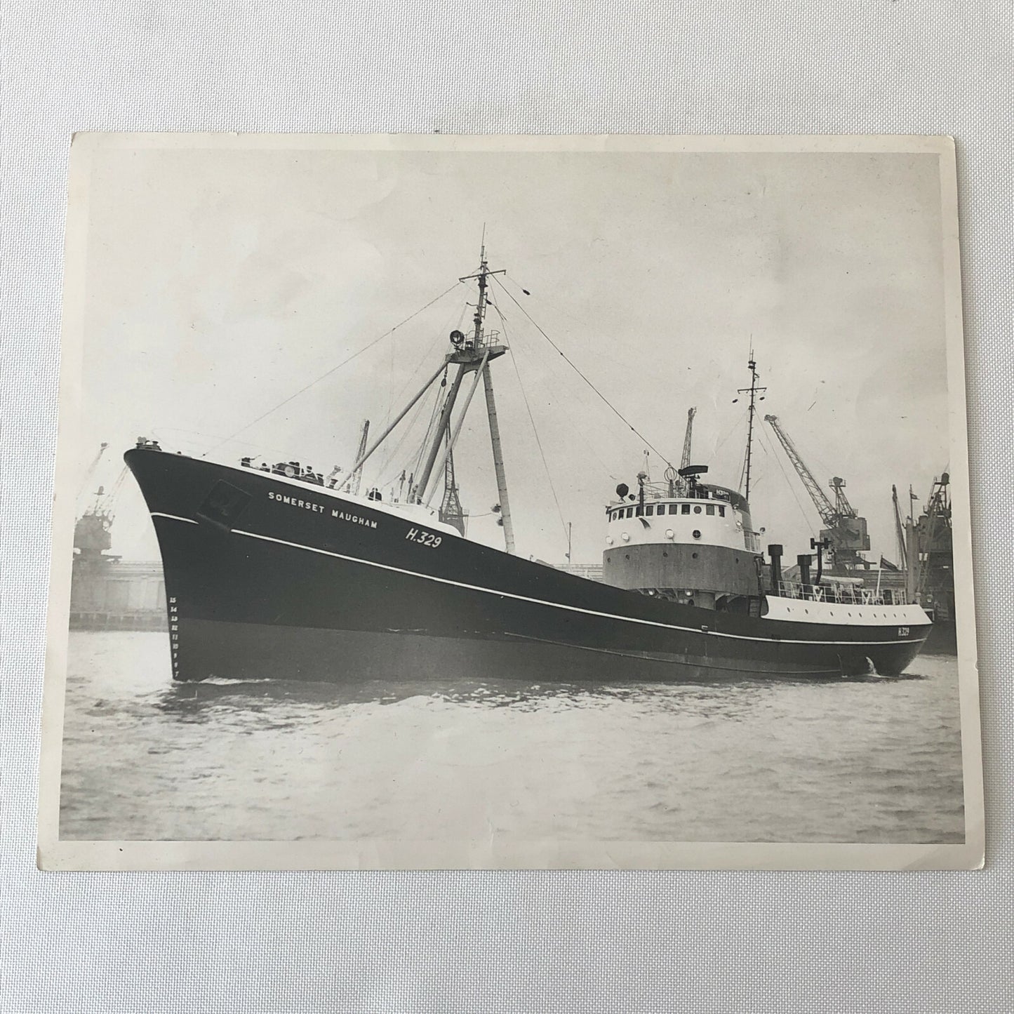 Vintage Somerset Maugham Ship Boat Photo Photograph Lot of 2