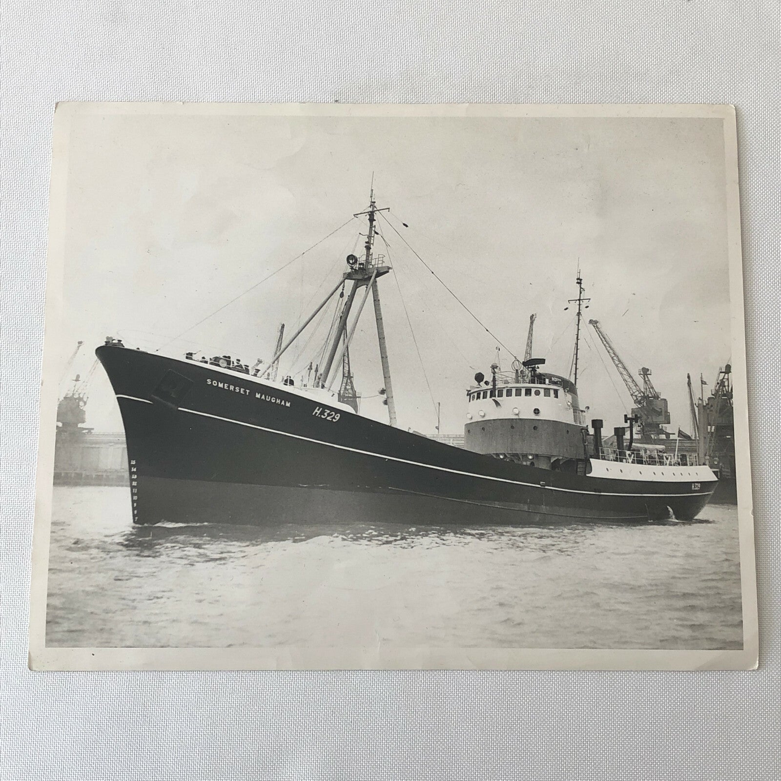 Vintage Somerset Maugham Ship Boat Photo Photograph Lot of 2