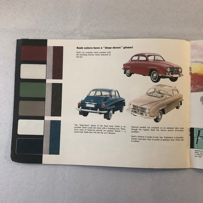 Vintage Saab Car Automobile Sales Brochure Catalog Advertising 1964 1965