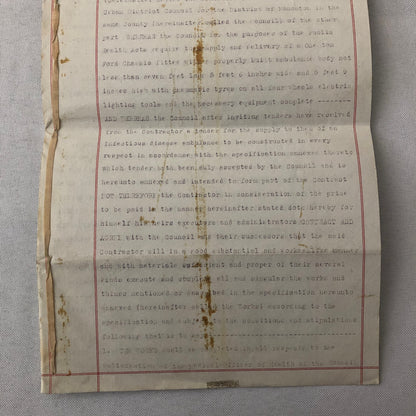 1922 Government Contract for Infectious Disease Ambulance Edmonton London UK
