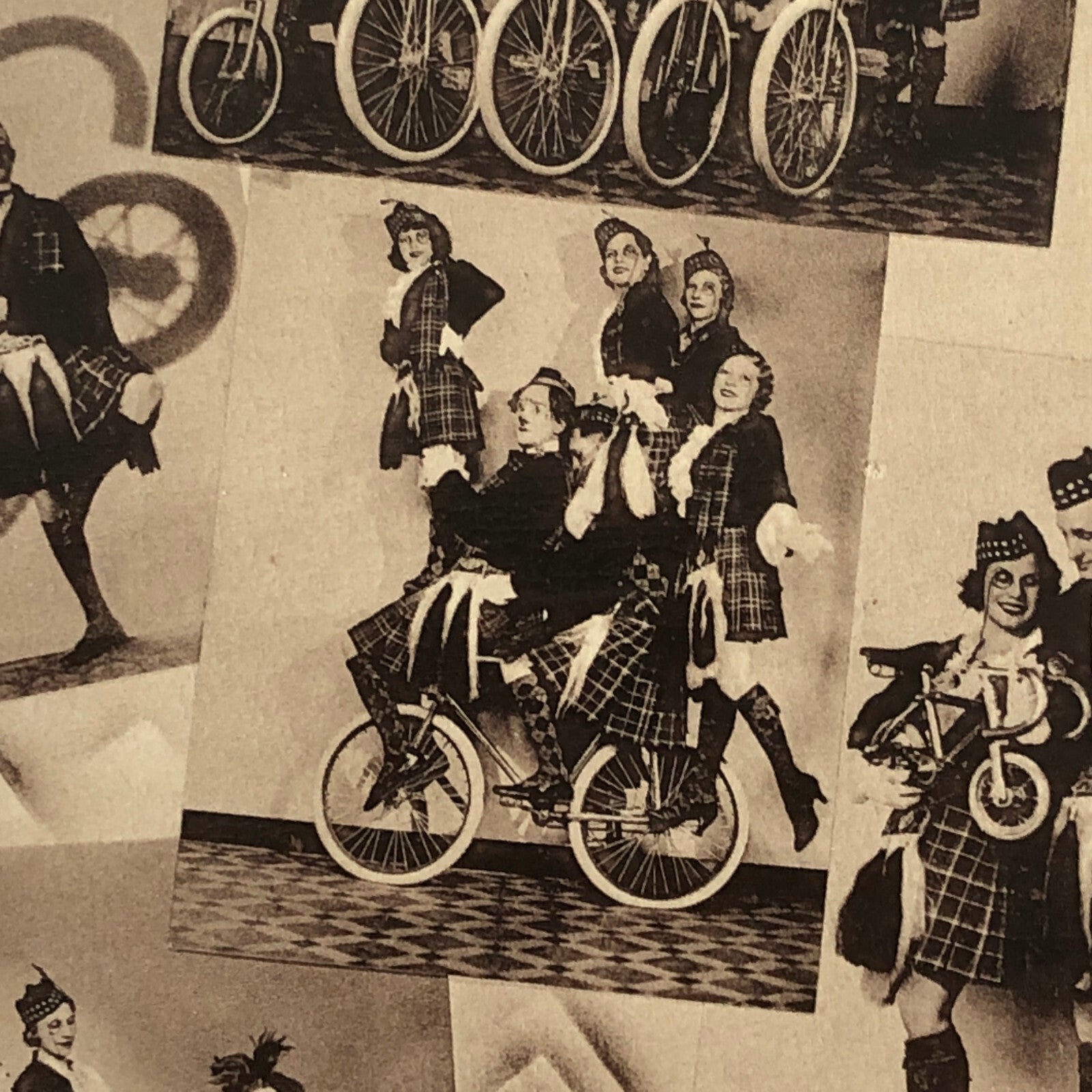 Circus Performer Bicycle Act Group Troupe Postcard Post Card Aldemira Zacchini