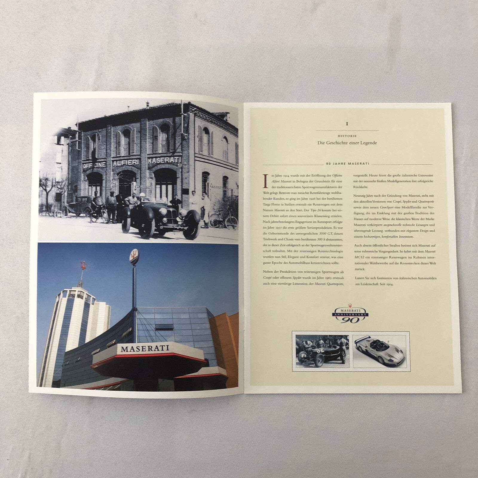 2014 Maserati Sales Brochure GT Cambiocorsa Gransport Quattroporte GERMAN TEXT 