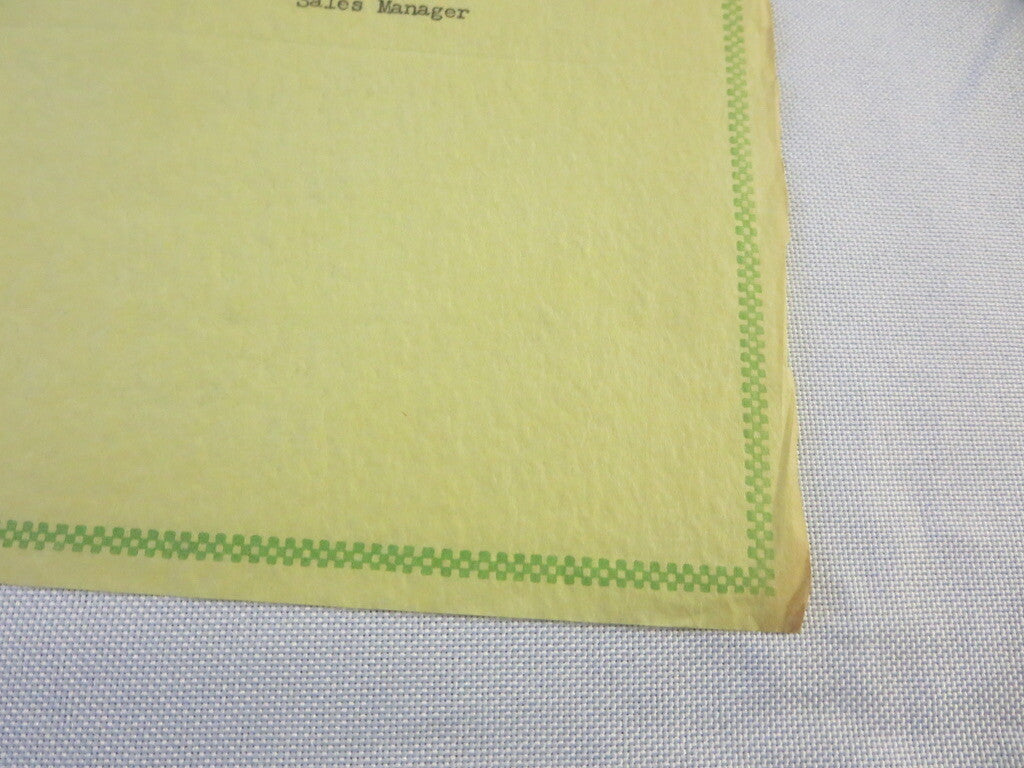 1950 Checker Cab Manufacturing Corporation Car Company Letter Letterhead 