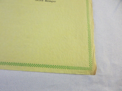 1950 Checker Cab Manufacturing Corporation Car Company Letter Letterhead 