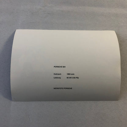Vintage 1984 Porsche 924 Photo Photograph Print Factory Werkfoto