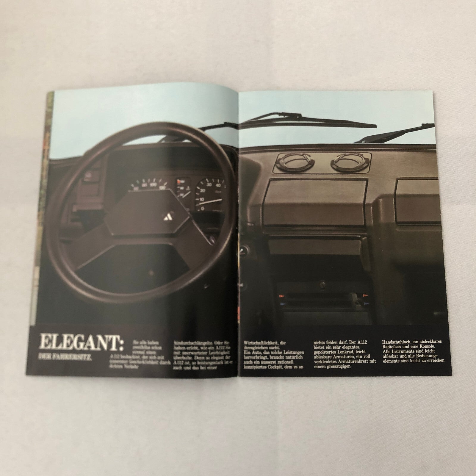 Autobianchi A112 Elegant Abarth Junior XEL Car Sales Brochure Catalog GERMAN