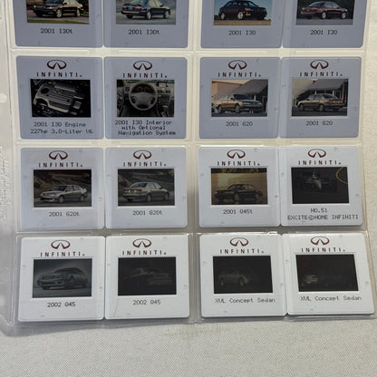 2001 Infiniti Car Press Kit Brochure Q45 I30 G20 QX4 Photo CD 35mm Slides