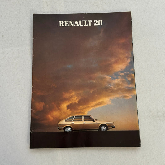 Renault 20 Car Sales Brochure Catalog Vintage Advertising TS TX GTD