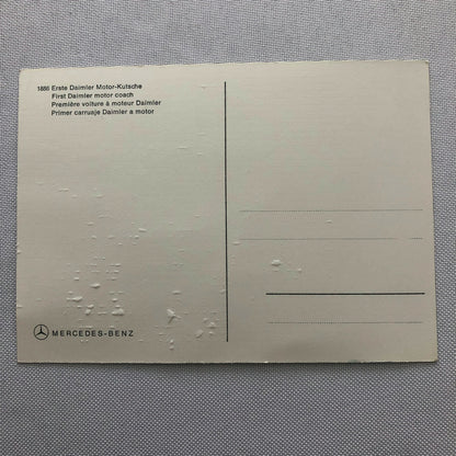 Vintage Mercedes 1886 First Daimler Motor Coach Car Photo Photograph 