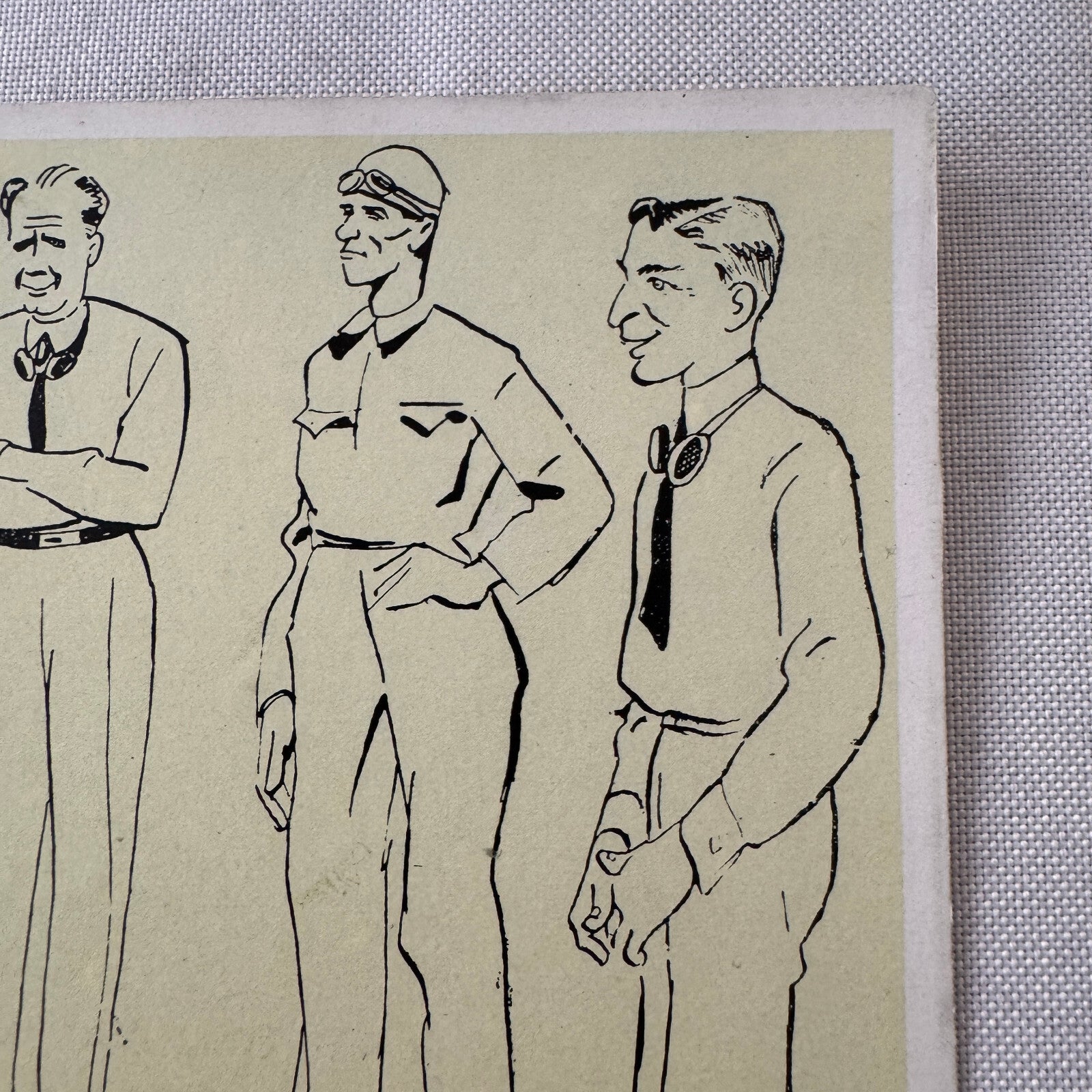 Vintage Italian Racing Driver Postcard Post Card Felice Nazzaro Pietro Bordino