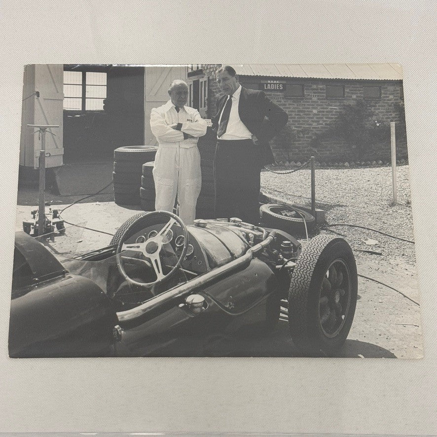 Vintage Racing Photo Stirling Moss Lotus Climax Car 1960 Dunlop Tire Silverstone