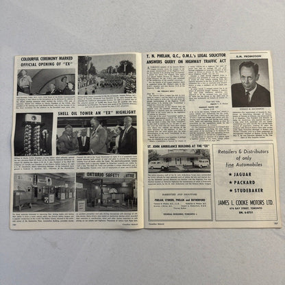 1955 Canadian Motorist Magazine CNE Motor Show Autoshow Glidden Tour September