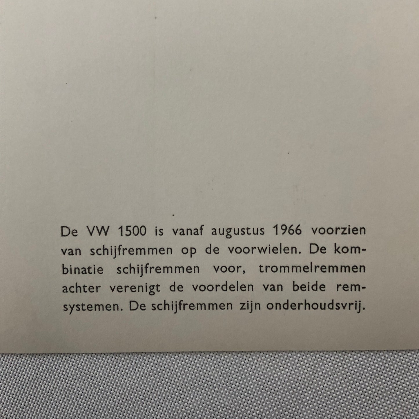 Vintage Volkswagen VW Beetle Factory Press Photo Photograph DUTCH Caption