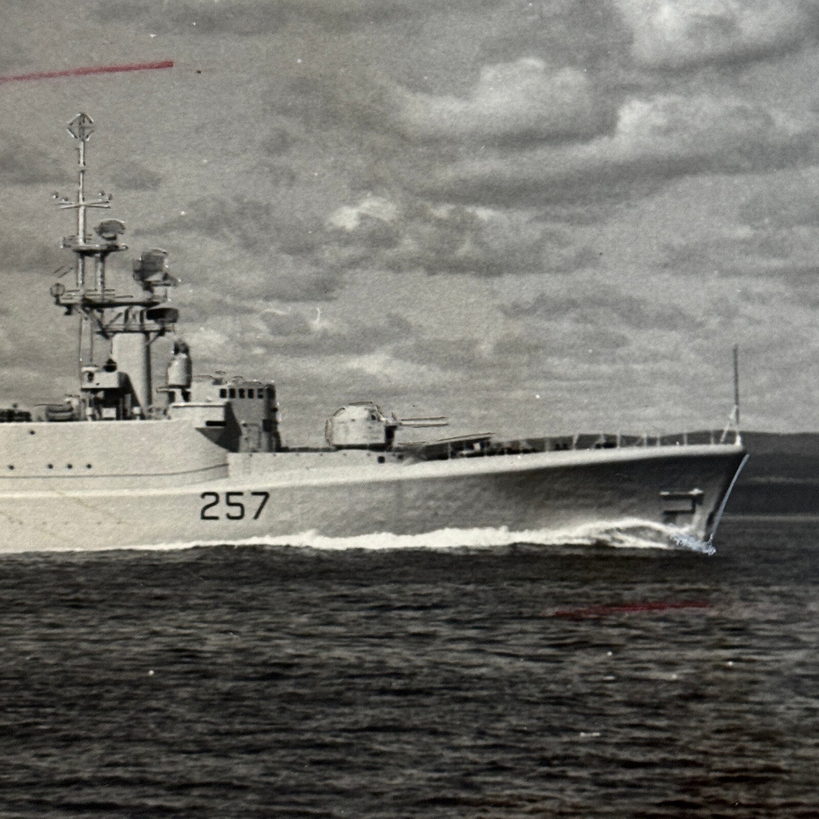 Vintage Royal Canadian Navy Ship Photograph Photo HMCS Restigouche Destroyer