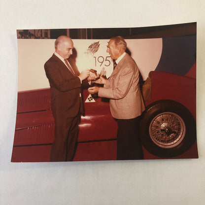 Juan Manuel Fangio with Alfa Romeo Racing Car 1981 Photo Photograph Print 
