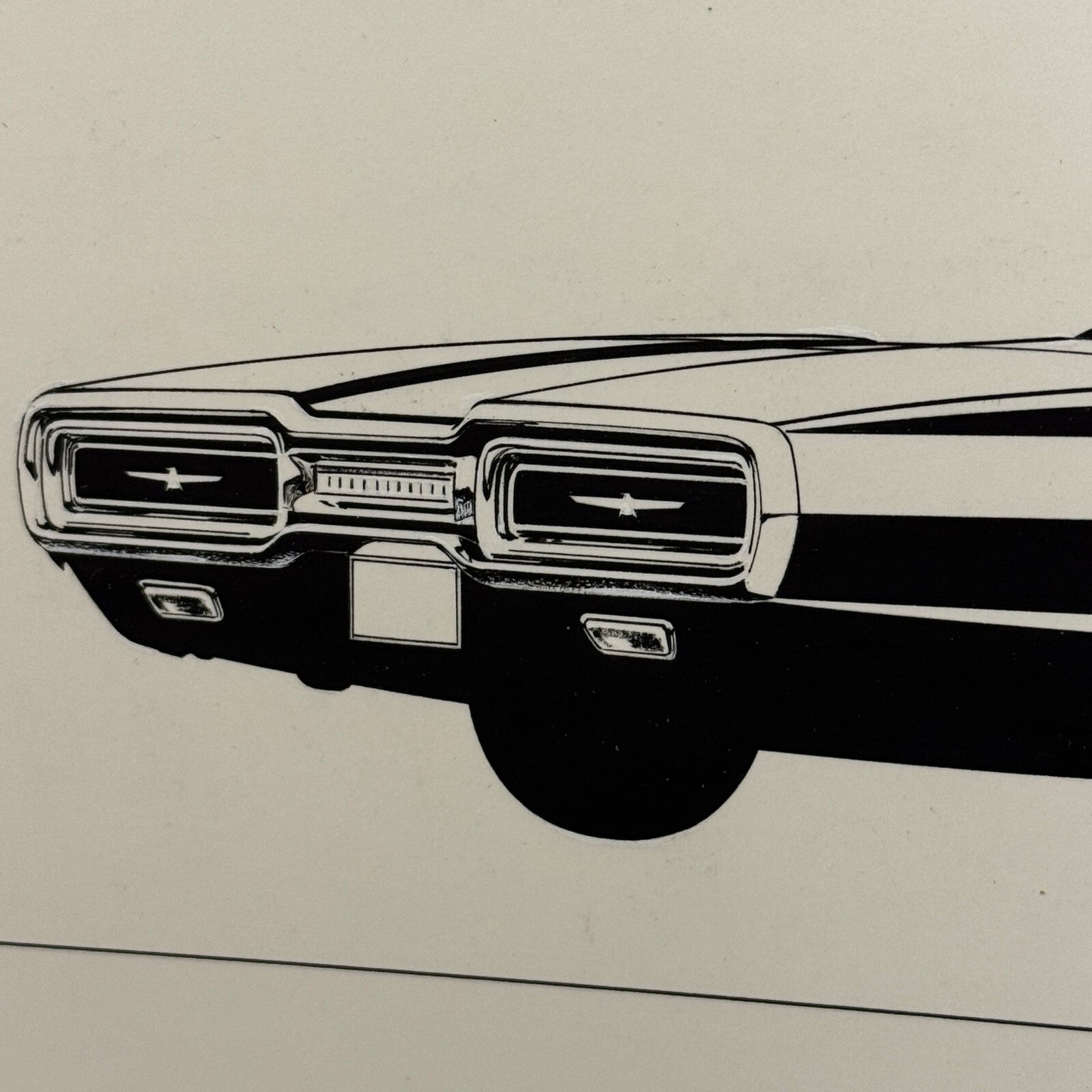 Ford Thunderbird Convertible Illustration Art Drawing Hand Drawn Robert Preis