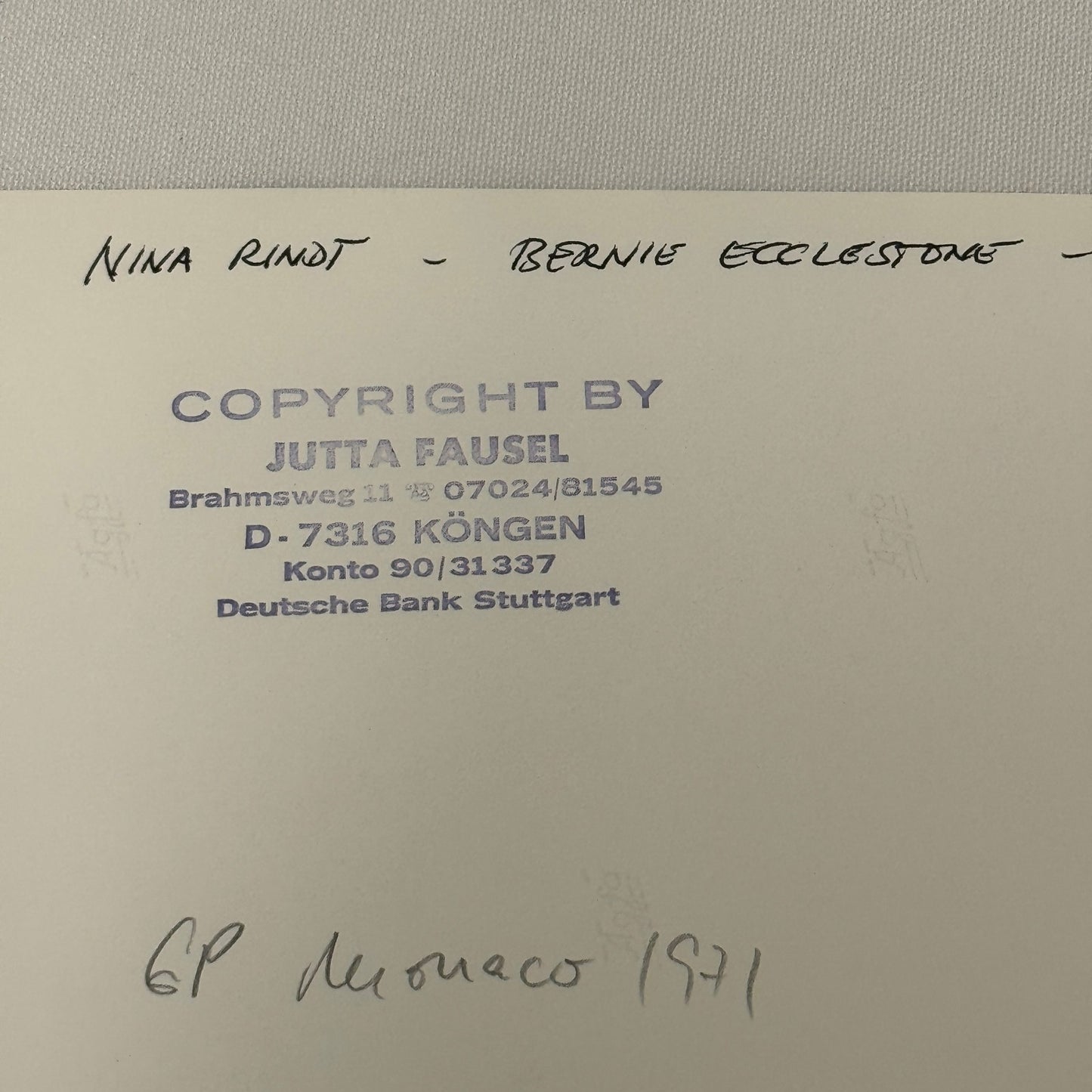 Vintage Racing Photo 1970 Monaco Grand Prix Graham Hill Bernie Ecclestone Rindt