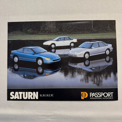 1991 Saturn Car Sales Sheet Brochure Catalog Saturn SL SL1 SL2 SC Coupe Sedan