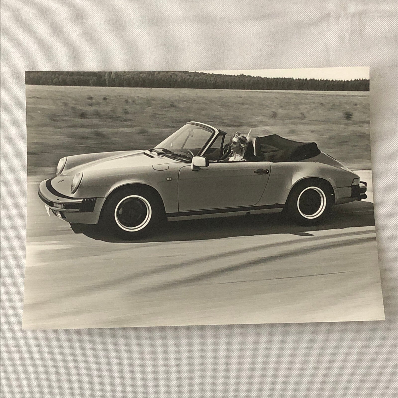 Vintage Porsche 911 Carrera Cabrio Factory Press Photo Photograph Werkfoto