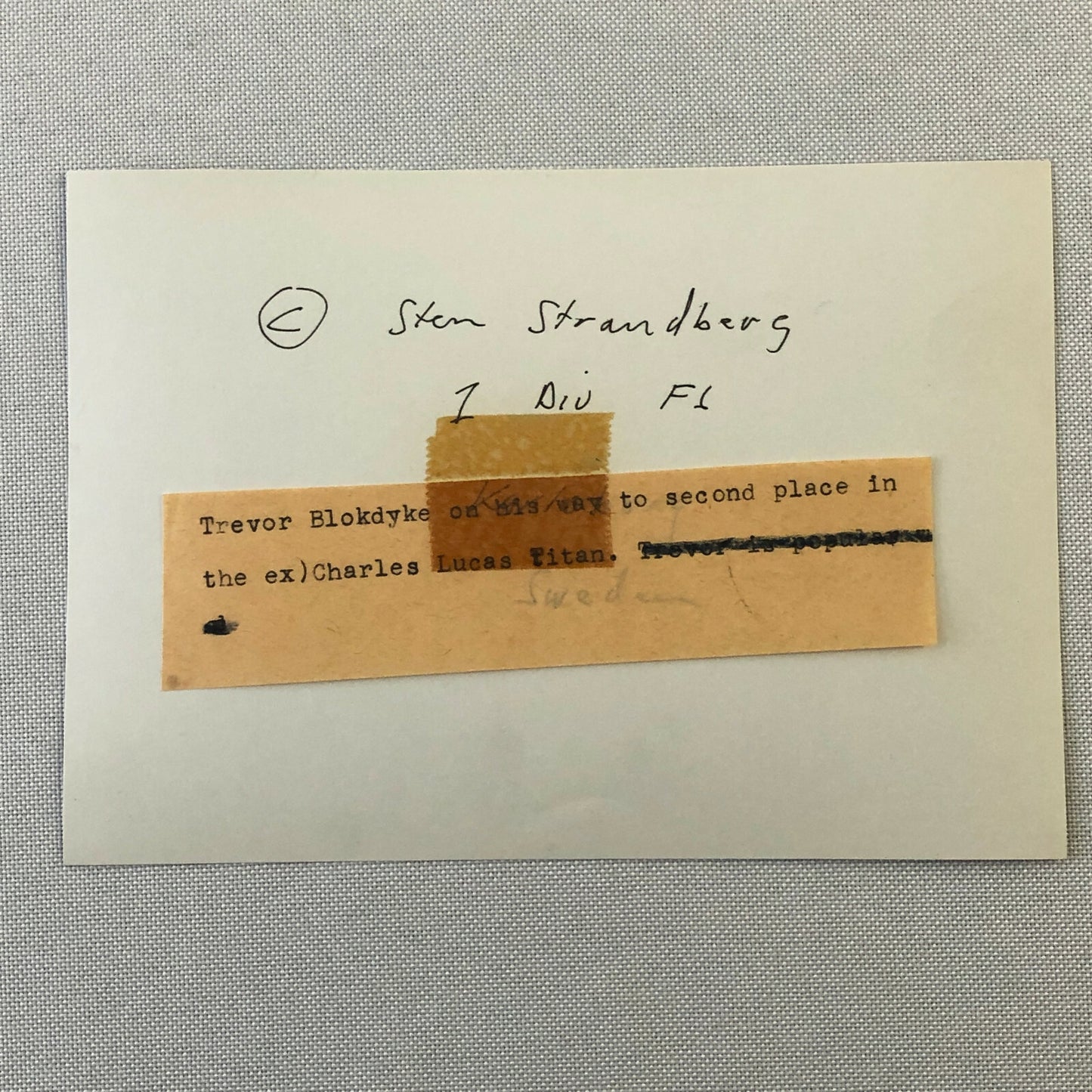 Vintage Grand Prix Car Racing Photo Photograph Print - Trevor Blokdyke Titan Car