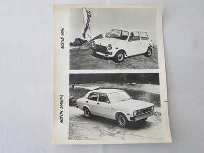 Vintage Austin Mini & Austin Marina Factory Press Photo Photograph Image 