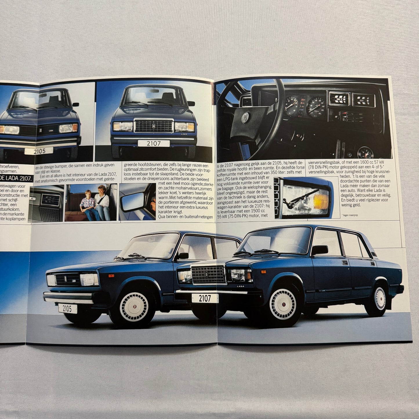 Lada 2105 and 2107 Car Sales Brochure Catalog Advertising German Text European
