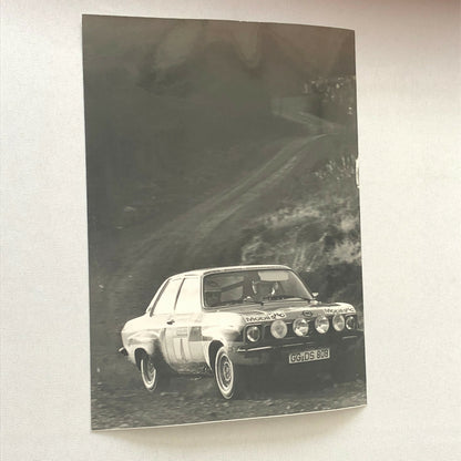 Vintage Rally Racing Photo Photograph 1974 Rallye RAC Opel Car 