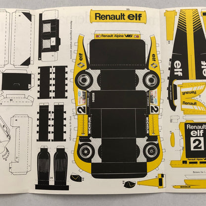 Renault A442 LeMans Paper Racing Car Model Brochure Renault 4 5 12 18 20 30 16