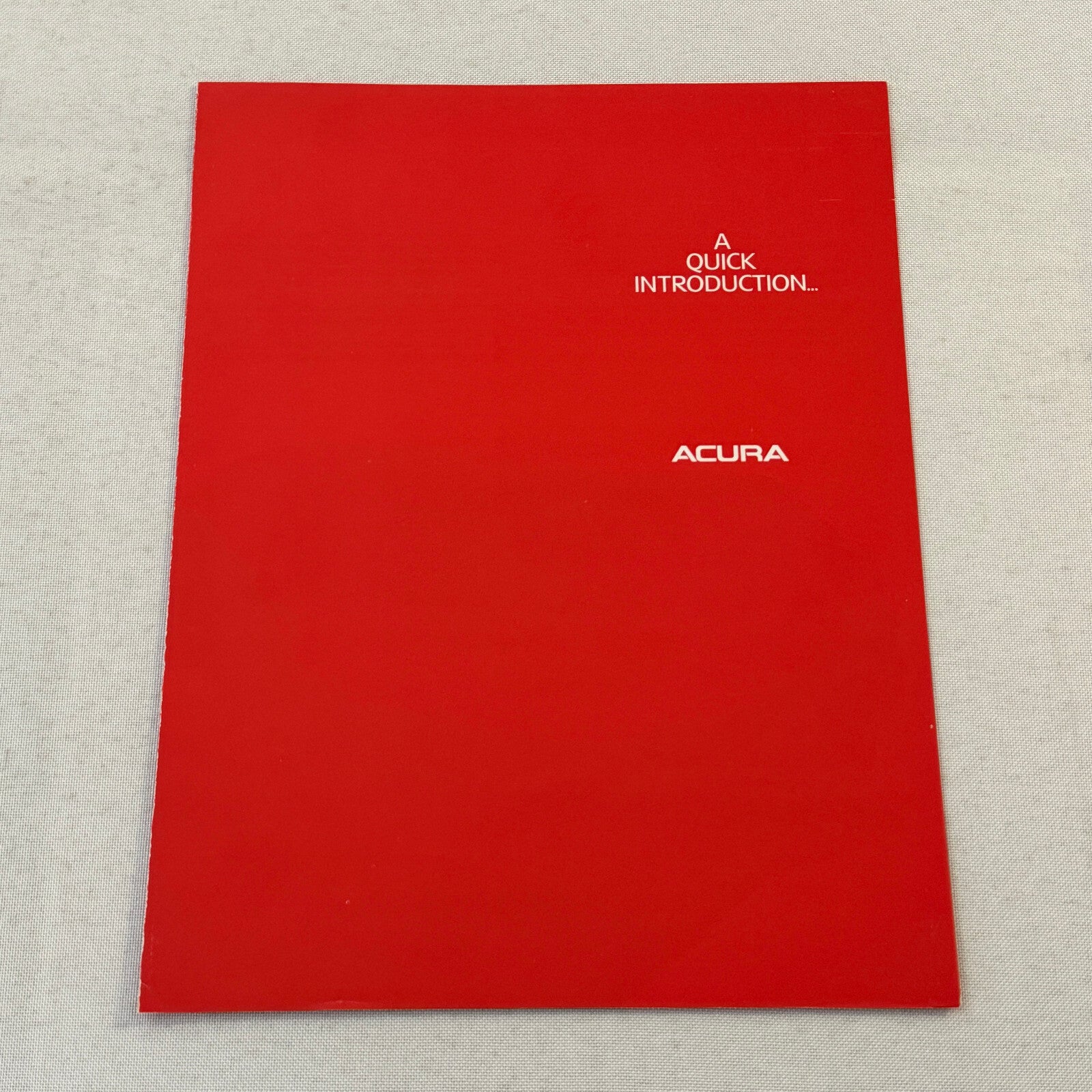 Acura Integra Sports Car Sales Brochure Catalog Canadian Advertising
