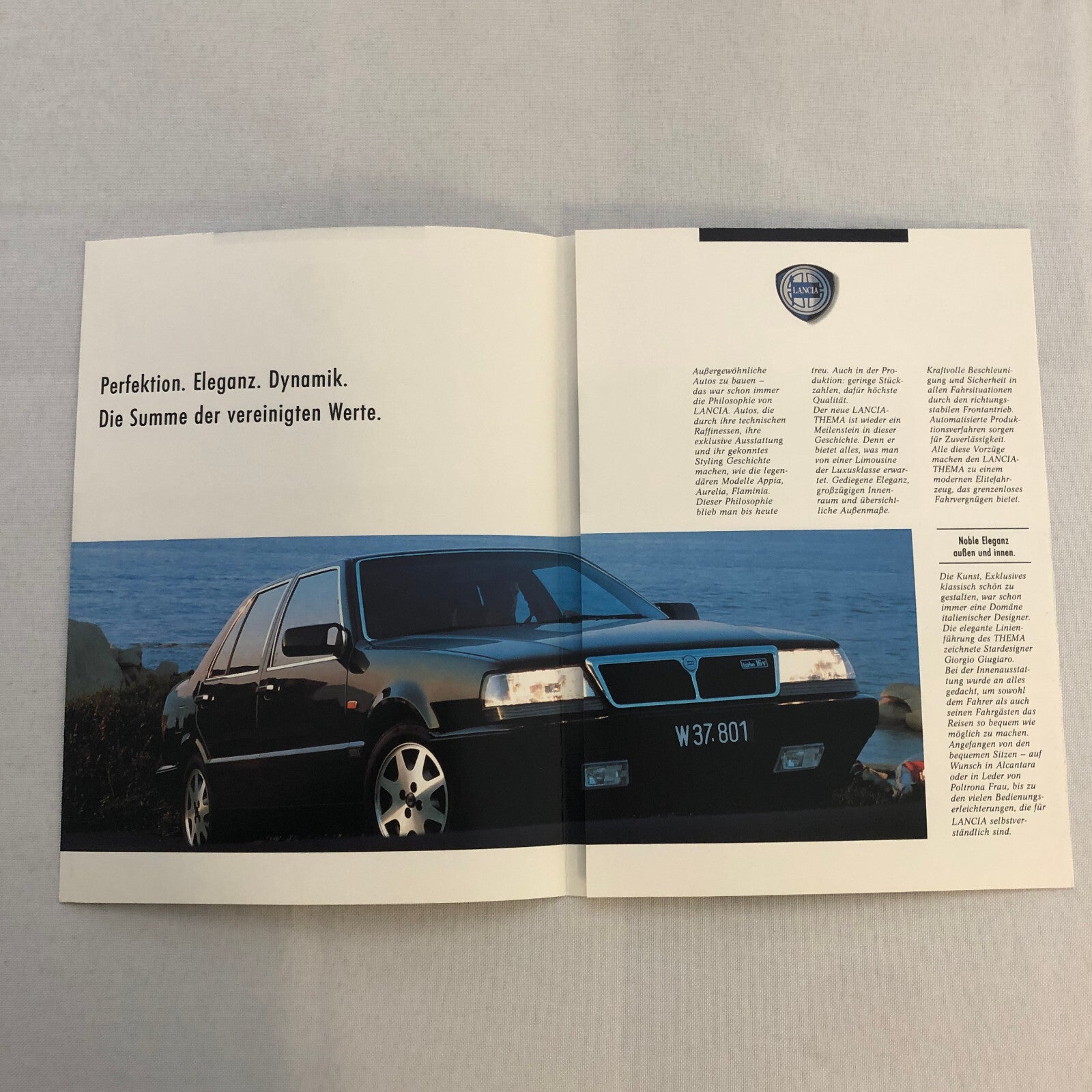 1989 Lancia Thema Car Sales Brochure Catalog German