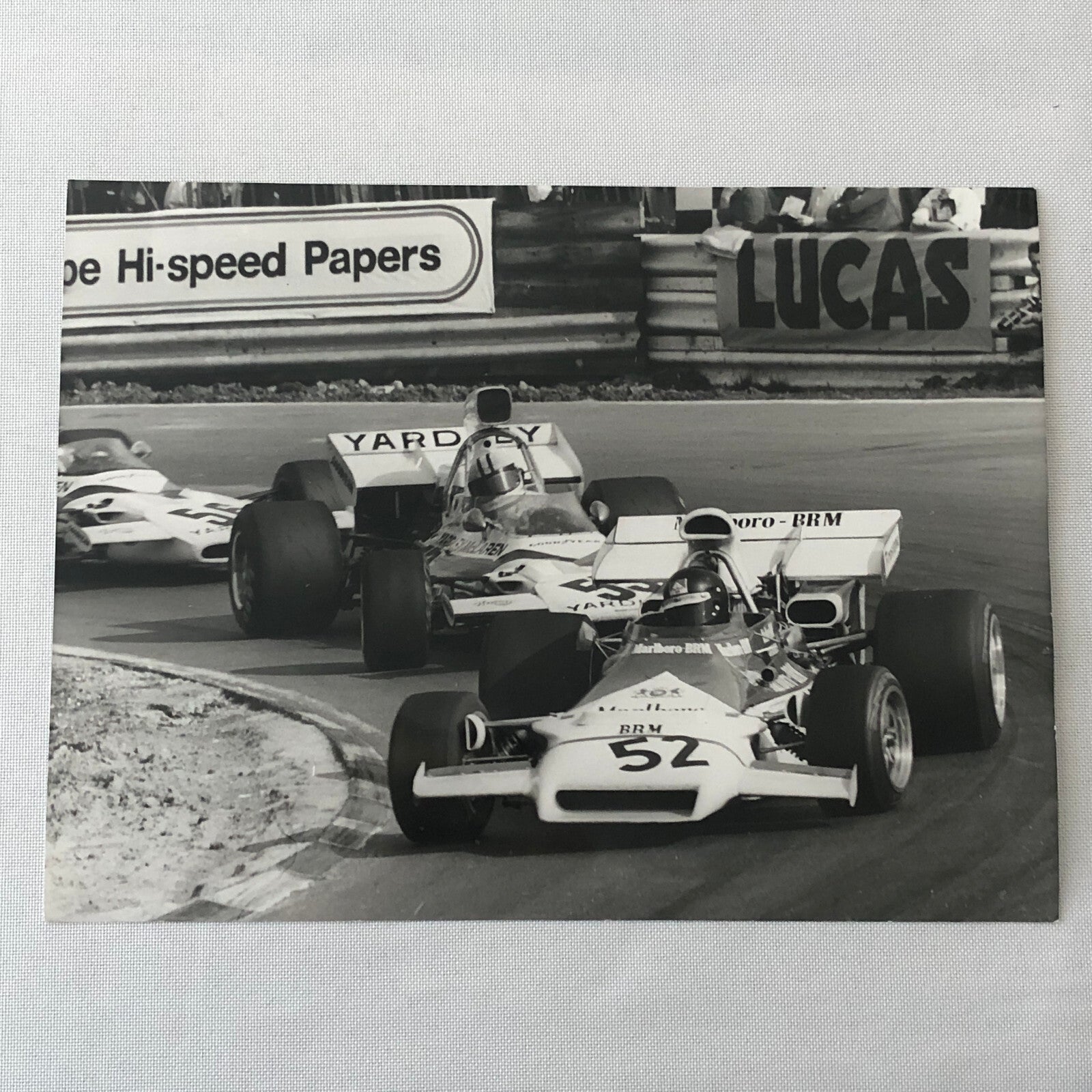 Vintage Racing Photo Photograph Peter Gethin BRM McLaren Denny Hulme 1972
