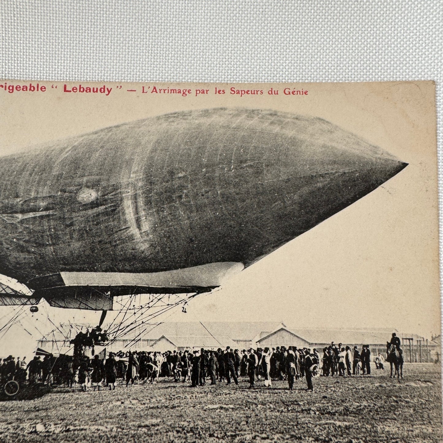 Vintage Zeppelin Airship Dirigible Postcard Post Card French Le Lebaudy