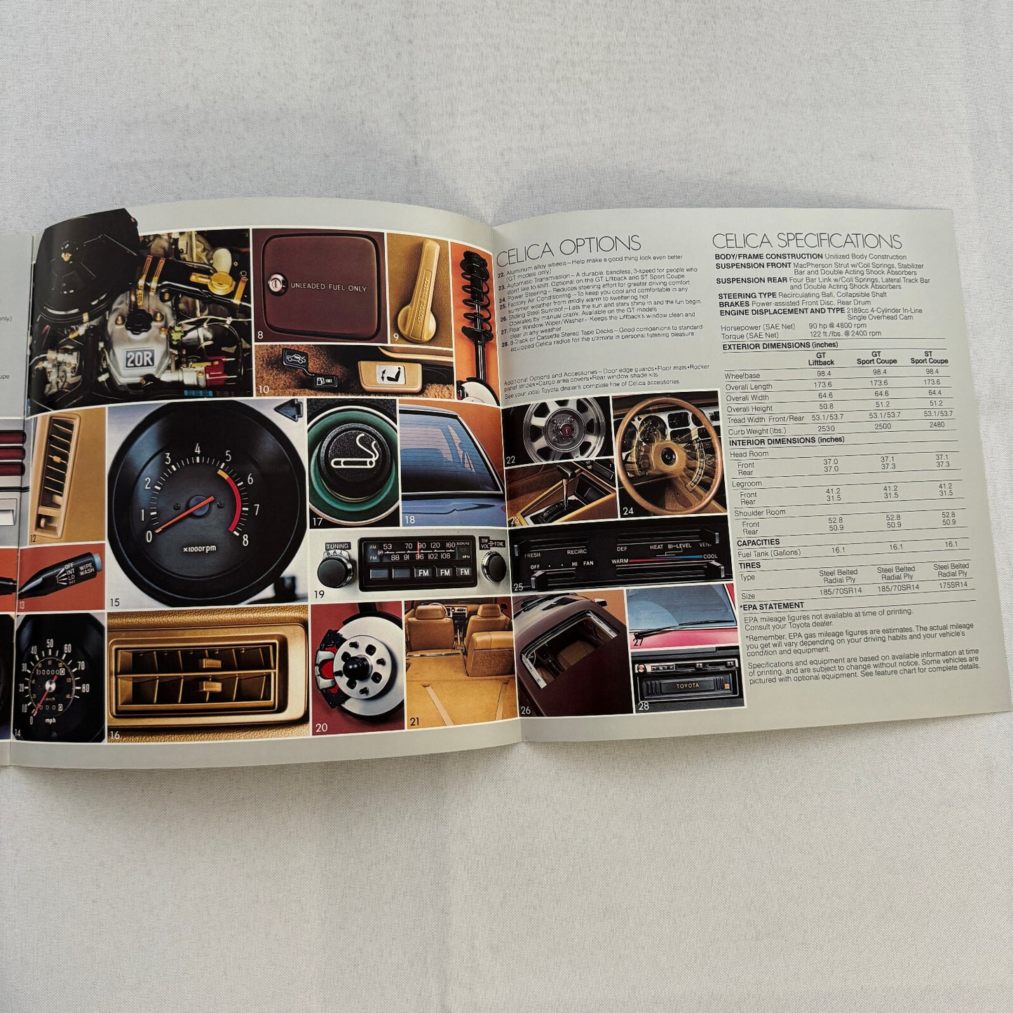 1979 Toyota Celica Car Sales Brochure Catalog GT Liftback ST Sport Coupe