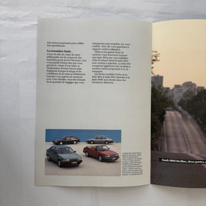 1987 Saab 900i Car Sales Brochure Catalog Vintage Saab 900 FRENCH European