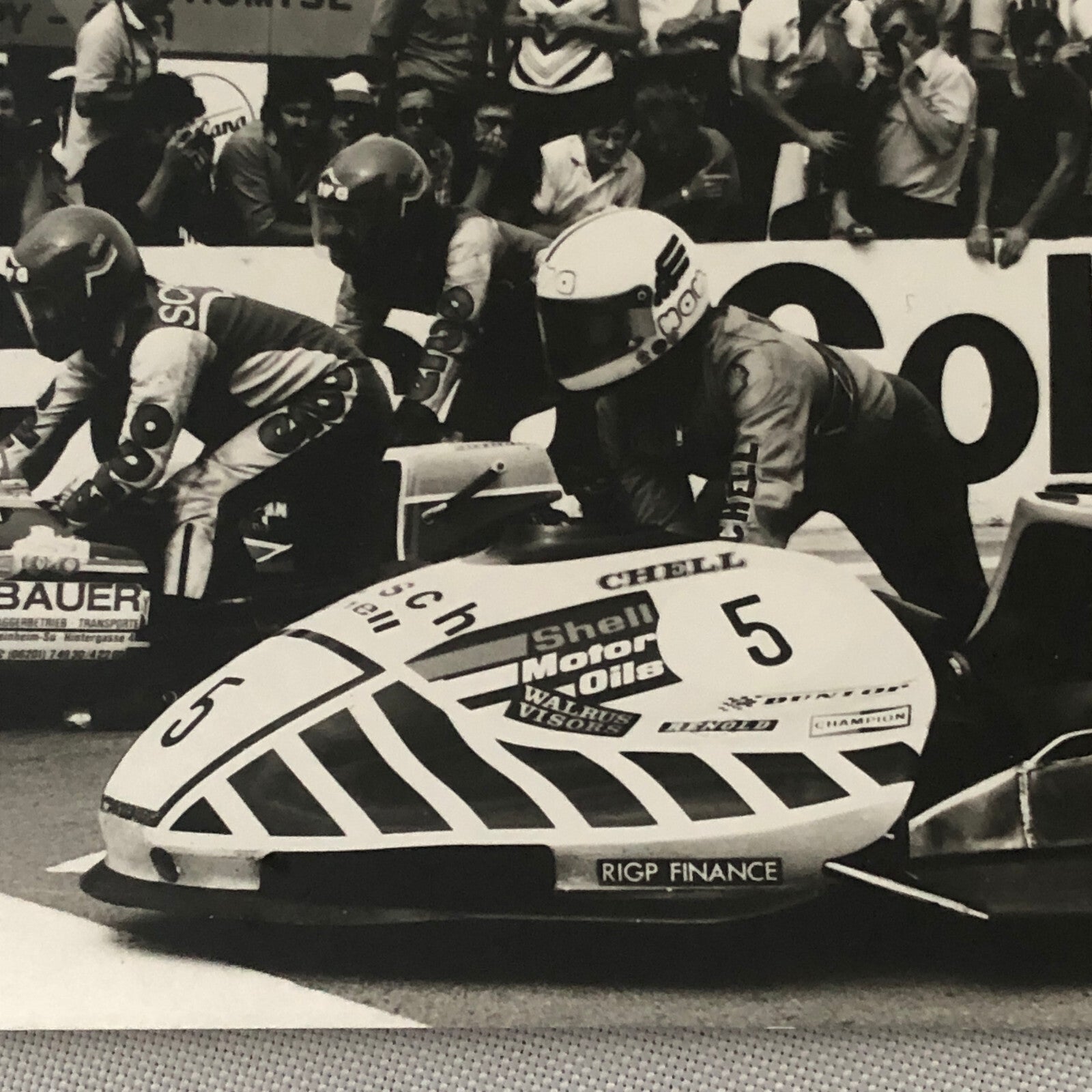 Vintage Motorcycle Racing Photo Photograph Print Germany Sidecar Side Car