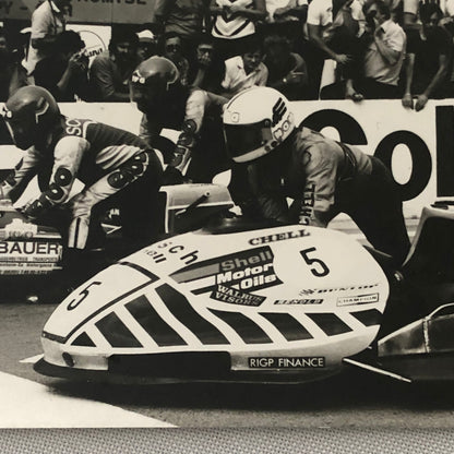 Vintage Motorcycle Racing Photo Photograph Print Germany Sidecar Side Car