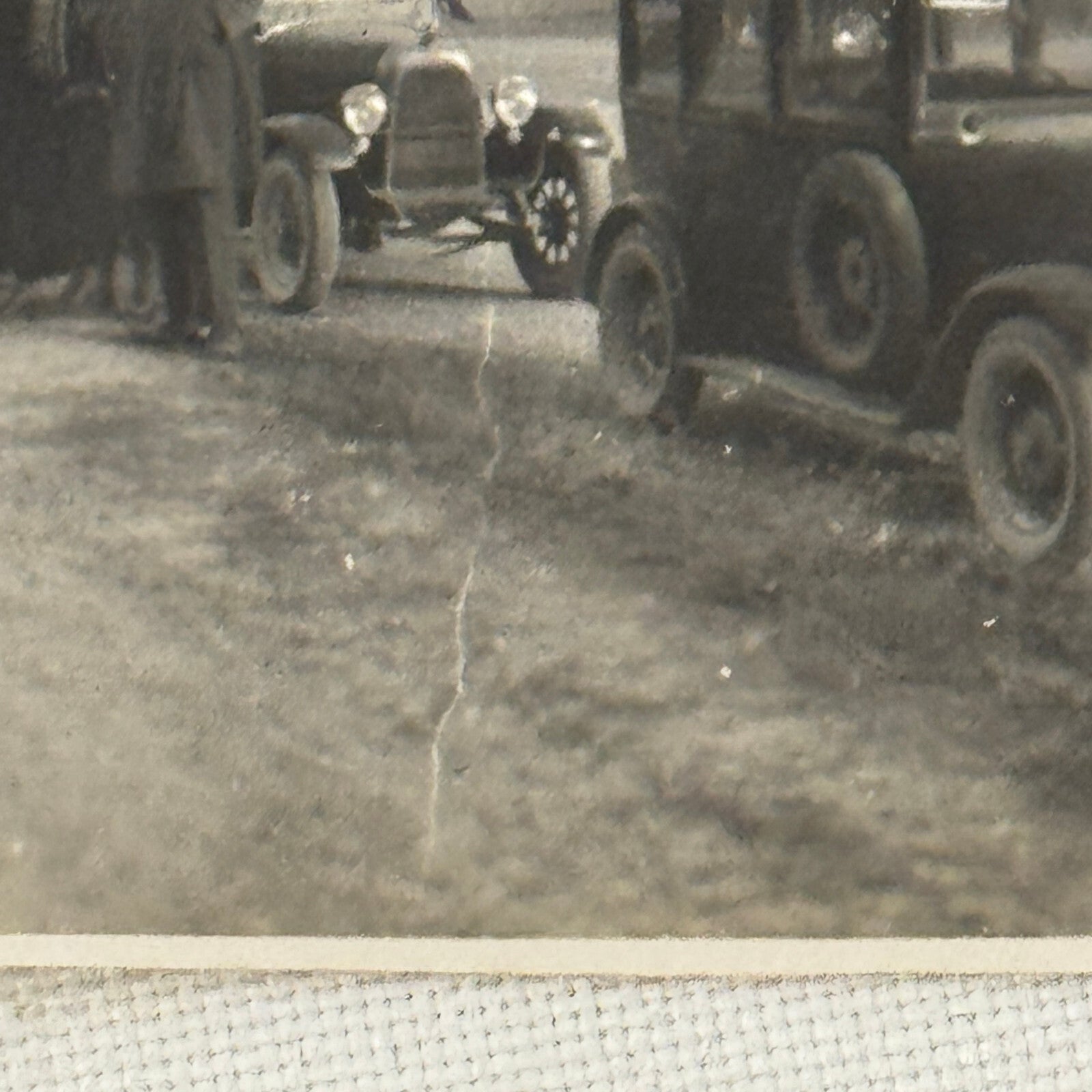Vintage Photograph People with Antique Cars Early Automobiles