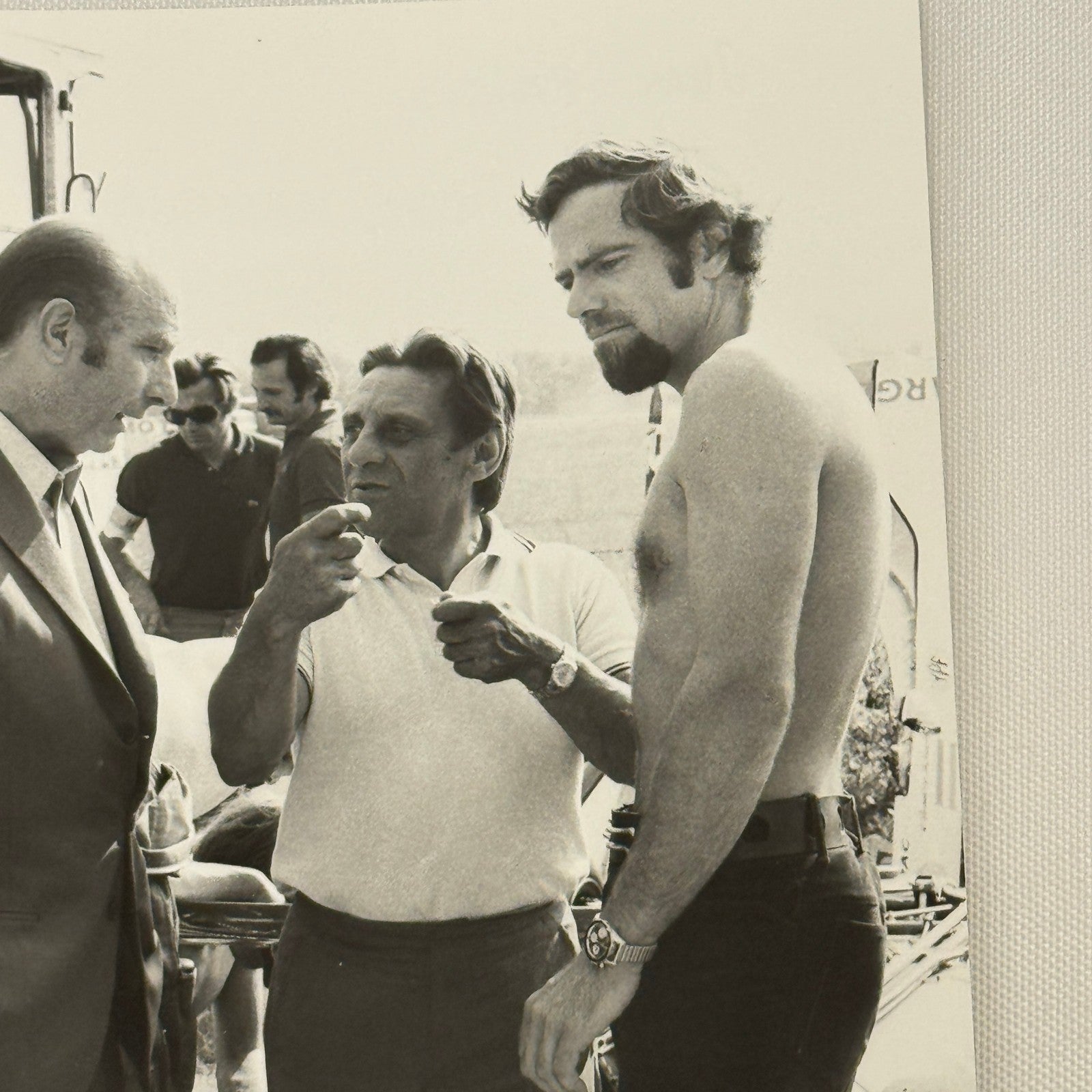 Vintage Racing Photo Juan Manuel Fangio Peter Westbury 1971 Albi F2 Race