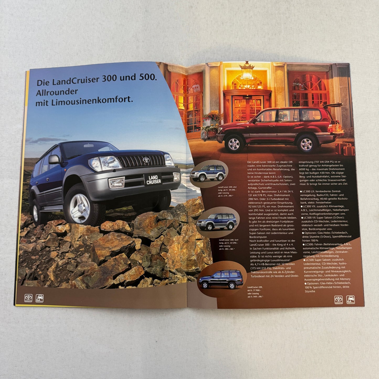 2000 Toyota Car Sales Brochure Catalog MR2 Celica Previa Landcruiser GERMAN TEXT
