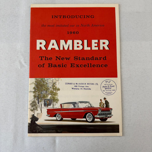1960 Rambler Car Sales Brochure Catalog Rambler 6 Rebel Ambassador American