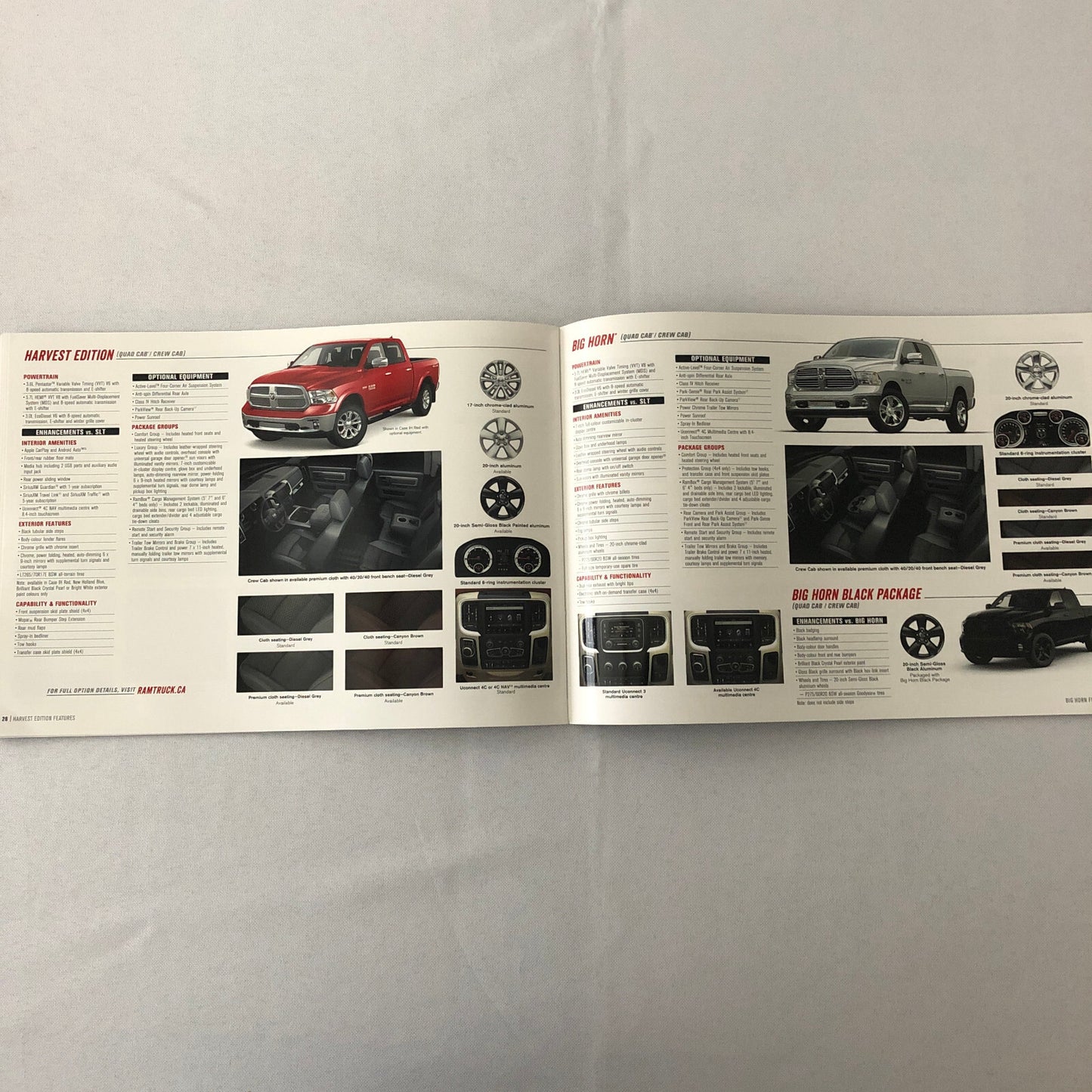 2018 Dodge Ram Pickup Truck Sales Brochure Catalog Big Horn Harvest Rebel ST +