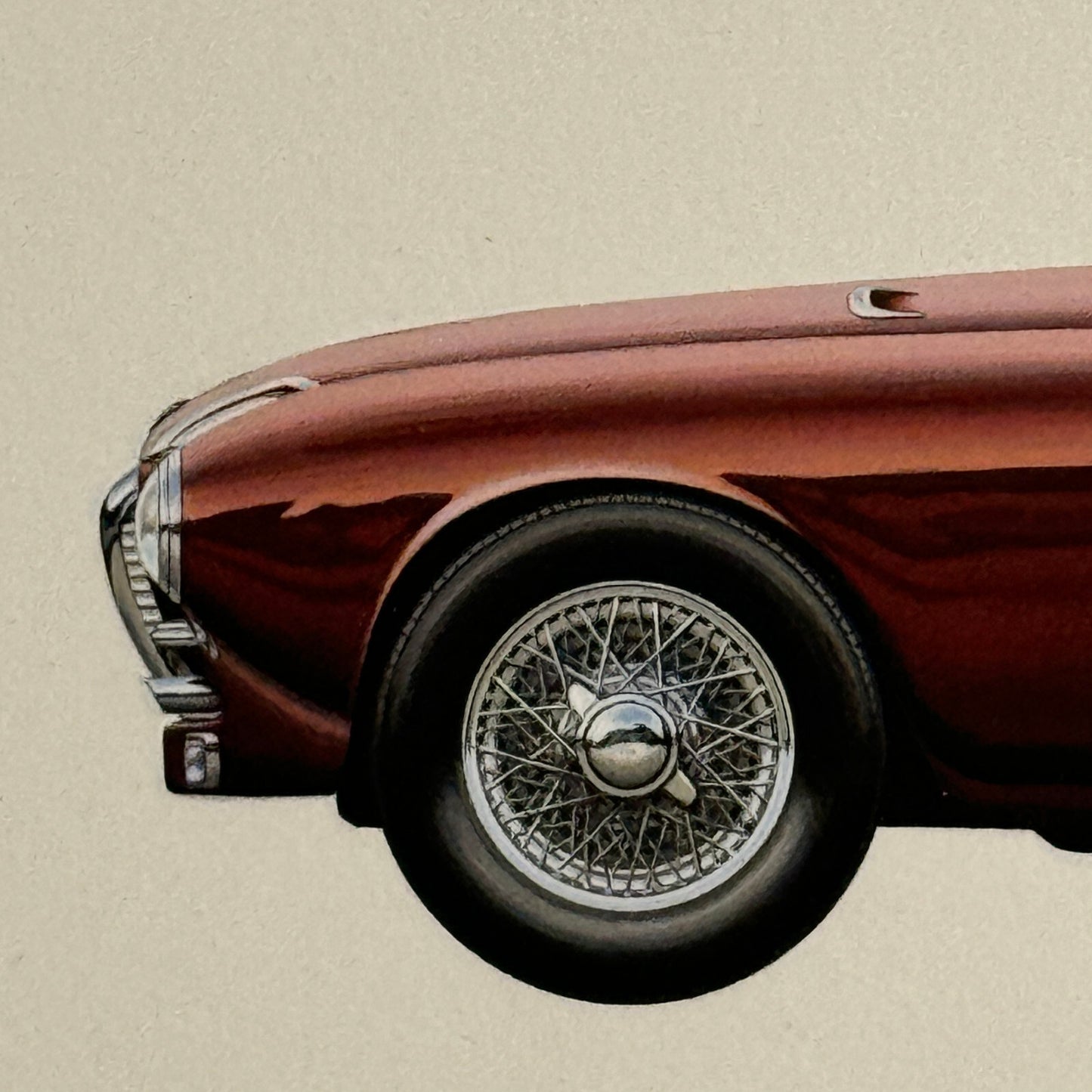 Pegaso Z-102 Coupe Touring Superleggera Car Illustration Art Drawing Hand Drawn