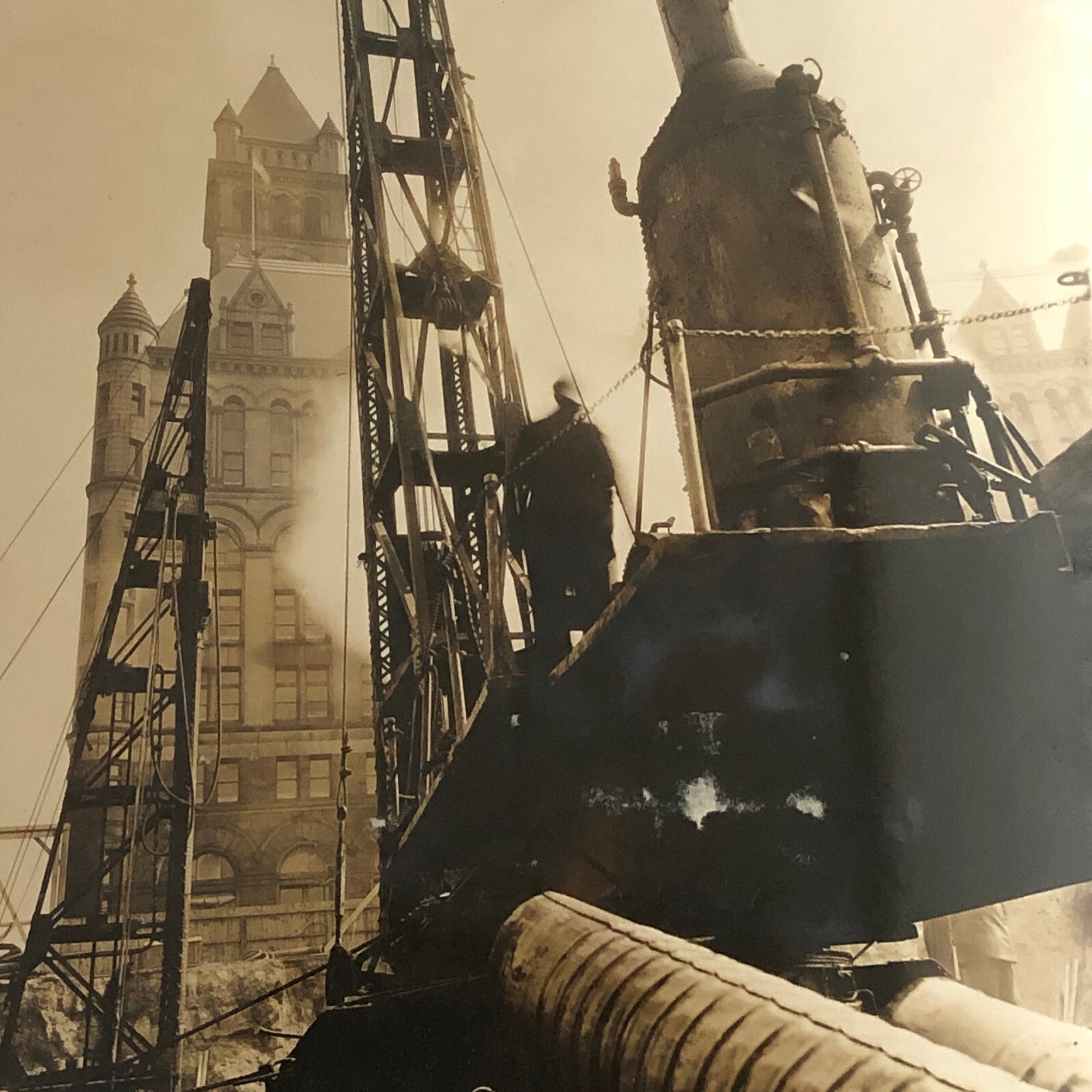 Press Photo Photograph Washington Archive Building Construction Machines 1932